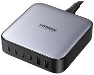 UGREEN Asztali hálózati töltő/töltőállomás, 6 Port, GaN, 200W, 4x USB-C, 2x USB-A, 1m, szürke