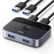 UGREEN KMP Switch USB 3.0, 2 port, 2x2, 2 USB-A bemenet 2 USB-A kimenet, 5Gbps, szürke