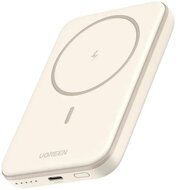UGREEN Power Bank hordozható töltő, mágneses, vezeték nélküli töltés, 5000mAh, 15W, fehér