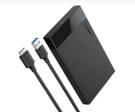 UGREEN külső HDD ház USB 3.0 2.5" beépített kábellel, 5 Gbps, 0,5m, fekete