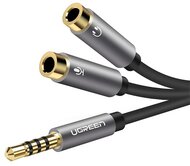 UGREEN Kábel 3.5mm Jack - 3.5mm Jack, hosszabbító, M/F, 2m, fekete