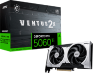 MSI RTX 5060 Ti 8G VENTUS 2X PLUS, GDDR7, 128 bit, 180W