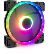 ARGUS Gamer hűtő ventilátor, 4 tűs, PWM, 140mm, RGB - 1 darabos kiszerelés, fekete