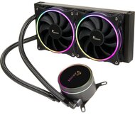 ARGUS Gamer CPU hűtő, Vízhűtés, 2 ventilátor, AIO, Gamer, INTEL és AMD processzorokhoz, ARGB világítással