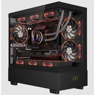 KEEP OUT Számítógépház - XC-301 GLASS (fekete, ablakos, 3x12cm ARGB venti, microATX, 1xUSB2.0, 1xUSB3.0)