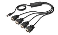 Digitus USB2.0/4 x RS232 (DB9M) konverter kábel, 5 LGW