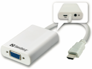 Sandberg 508-77 HDMI - VGA+Audio adapter Fehér