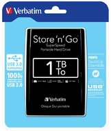 Verbatim 1.0TB Store 'n' Go USB 3.0 Portable Hard Drive - Fekete