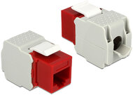 Delock Keystone Module RJ45 female > LSA Cat.6 UTP red