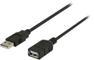 ValueLine VLCP60010B02 USB 2.0 Hosszabbító kábel 0.2m - Fekete