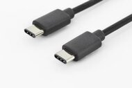Assmann USB-C 3.0 összekötő kábel 1m - Fekete
