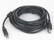 Gembird USB 2.0 A- B kábel, 1.8m, ferritmagos Fekete