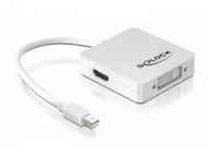Delock 61768 Adapter Displayport mini > Displayport / HDMI / DVI 29tűs