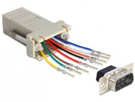 DELOCK D-SUB 9pin - RJ45 CAT5 UTP M/F adapter szet (szerelő készlet)