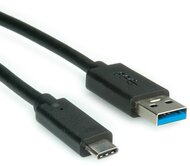 Roline USB-A 3.1 M - USB-C 3.1 M Adatkábel 1m Fekete