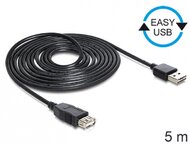 Delock EASY-USB 2.0 -A apa > USB 2.0-A anya hosszabbító kábel, 5 m