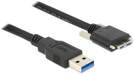 Delock 83597 Kábel USB 3.0 A típusú dugó > USB 3.0 Micro-B típusú dugó csavarokkal ellátott 1 m