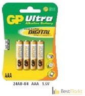 GP Ultra alkáli 24AU 4db/blister mikro (AAA) ceruza elem