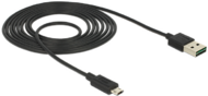 Delock Adapterkábel USB M - MicroUSB M Adapterkábel Fekete 1m