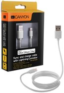 Canyon Ultra-compact MFI Cable, certified by Apple, 1M length, 2.8mm , CNS-MFICAB01W fehér