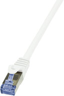 LogiLink CAT6A S/FTP Patch Cable PrimeLine AWG26 PIMF LSZH white 1,00m