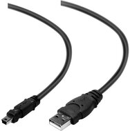 USB 2.0 Cable BELKIN (USB Type A 4-pin (Male) - Mini USB-B 5-pin (Male), 1.8m) Black