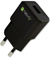 Techly 022380 Slim 2.1A USB hálózati töltő - Fekete