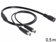 Delock DC elosztókábel, 5.5 x 2.1 mm 1 x anya > 2 x apa