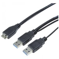 LogiLink USB 3.0 Y tápkábel, 0,3 m