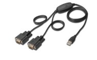 Digitus USB2.0/2 x RS232 (DB9M) konverter kábel, 5 LGW