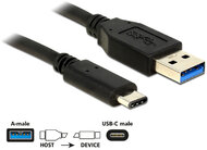 Delock 83869 USB 3.1 Type-C M - USB 3.0 M Adatkábel 0.5m Fekete