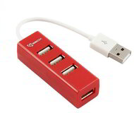 Sbox H-204R USB 2.0 HUB (4 port) Piros