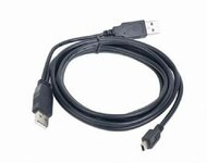Gembird Dual USB Y 2.0 A-csatlakozó / MINI 5PM kábel, 0.9m