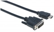 Manhattan HDMI M - DVI-D M Adapterkábel 3m Fekete