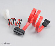 Akasa Sata slimline kombo kábel adat+táp