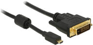 Delock micro HDMI M - DVI-D M Adapterkábel 2m Fekete