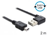 Delock EASY-USB 2.0 -A apa hajlított > USB 2.0 mini apa kábel, 2 m