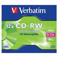 Verbatim CD-RW 700 MB, 8-10x újraírható, normál tokban