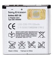 Akkumulátor, SonyEricsson BST-38, 930mAh, Li-polymer, gyári