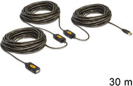 Delock USB 2.0 aktív hosszabbító kábel 30m - Fekete