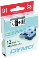 DYMO címke LM D1 alap 12mm fekete betű / víztiszta alap