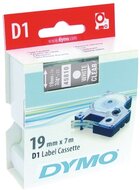 DYMO címke LM D1 alap 19mm fehér betű / víztiszta alap