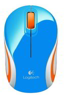 Logitech M187 Wireless Mini Egér - Kék/Narancssárga