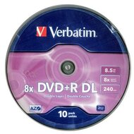 Verbatim DVD+R 8,5 GB, 8x, kétrétegű lemez "Double Layer", hengeren, 10db/csomag