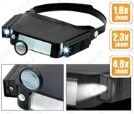 Handy tools Fejpántos nagyító + LED