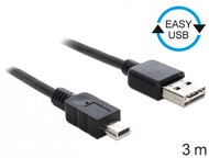 Delock EASY-USB 2.0 -A apa > USB 2.0 mini apa kábel, 3 m