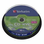 CD-RW 700MB, VERBATIM, 8-10x, hengeren, H/10