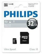 Philips 32GB microSDHC CL10 Memóriakártya + Adapter