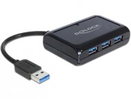 Delock 62440 USB 3.0 3 portos + 1 portos Gigabit LAN 10/100/1000 Mb/s külső hub