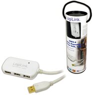 Logilink USB 2.0-ás aktív hosszabbító, 4 portos hub, 12m